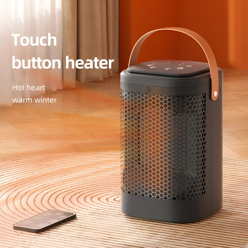 Touch screen electric heating radiator in 618 electronic model colour, showing digital temperature display.