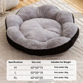 Warm rabbit plush round nest cat bed with detachable washable cover in multiple colour options