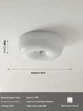 Modern American style cream and white bedroom ceiling lamp with three-colour light, shown in 30cm and 40cm sizes.