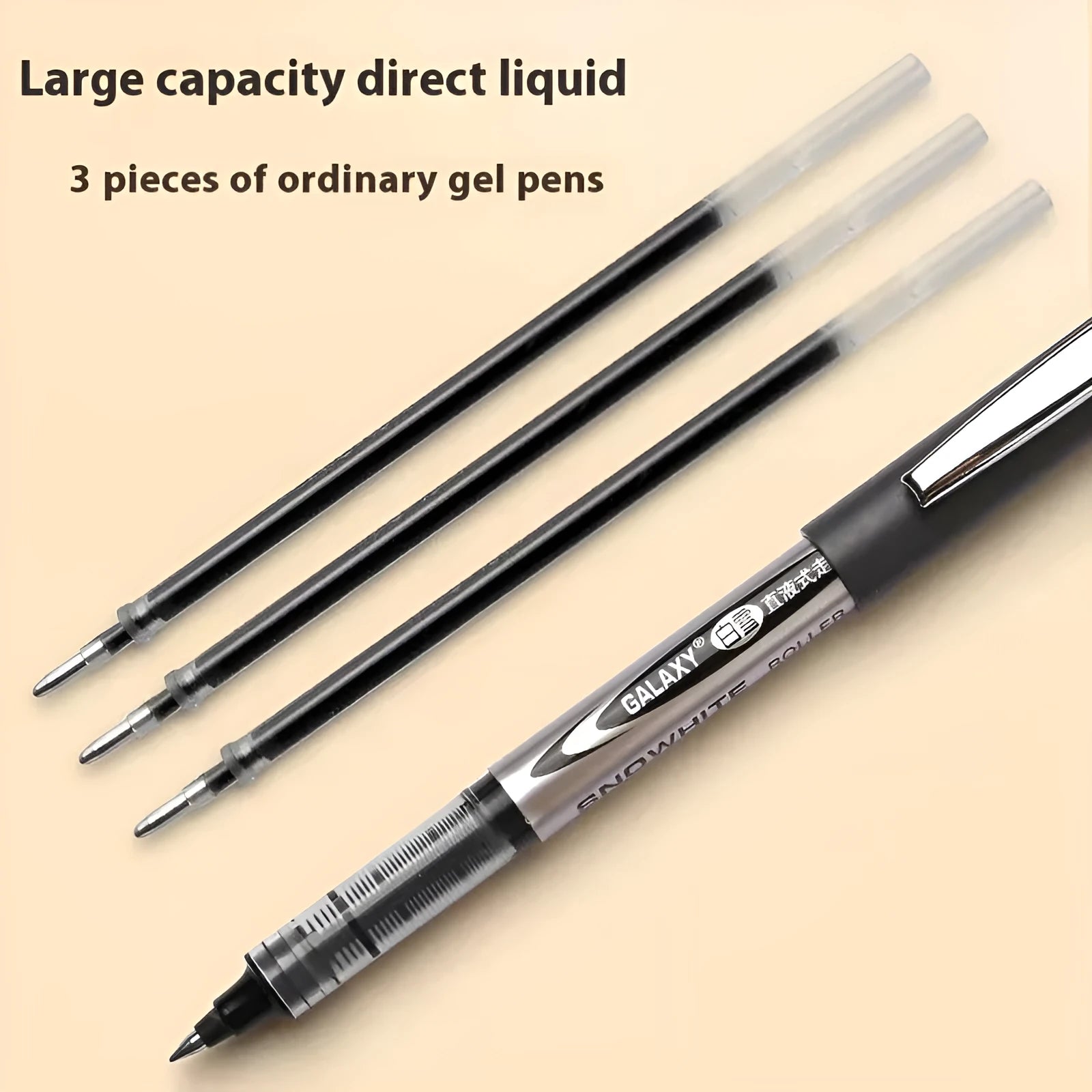 Multipack of twelve 0.5mm water-based quick-drying signature pens in assorted ink colours.