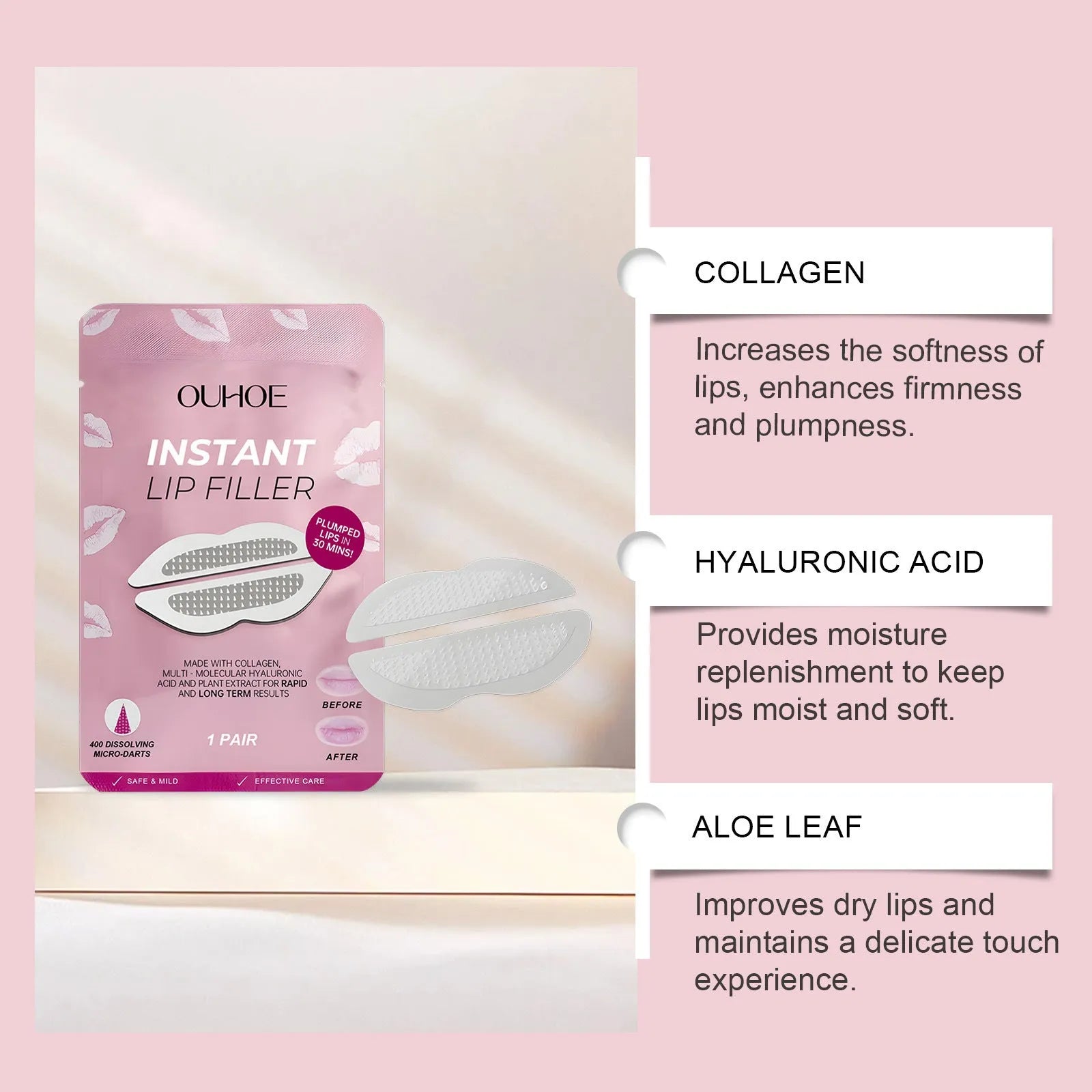 Silicone lip nursing adhesive bandage 8cm by 12cm for dry cracked lips care