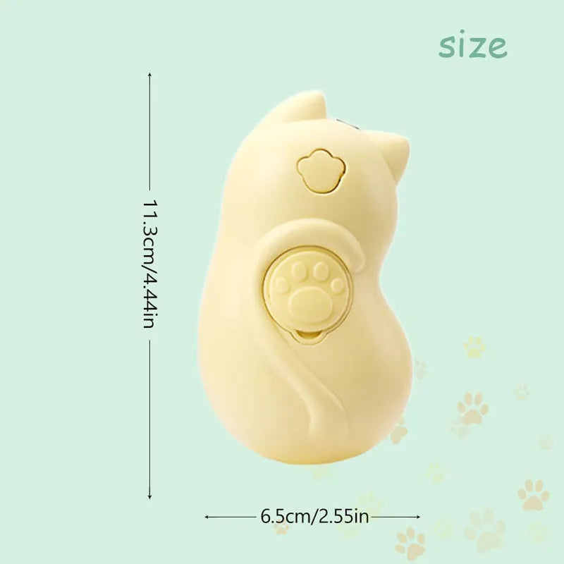3-in-1 steamy cat brush with self-cleaning steam function and ergonomic handle for pet grooming