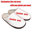 Pair of printed cotton flannel slippers with TPR sole, available in EU sizes 35 to 47.