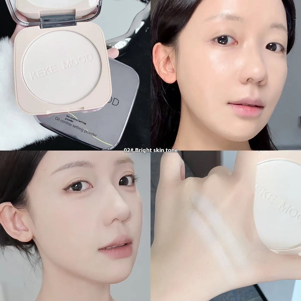 15g pressed powder compact for oil control and brightening, shown in natural colour shade.