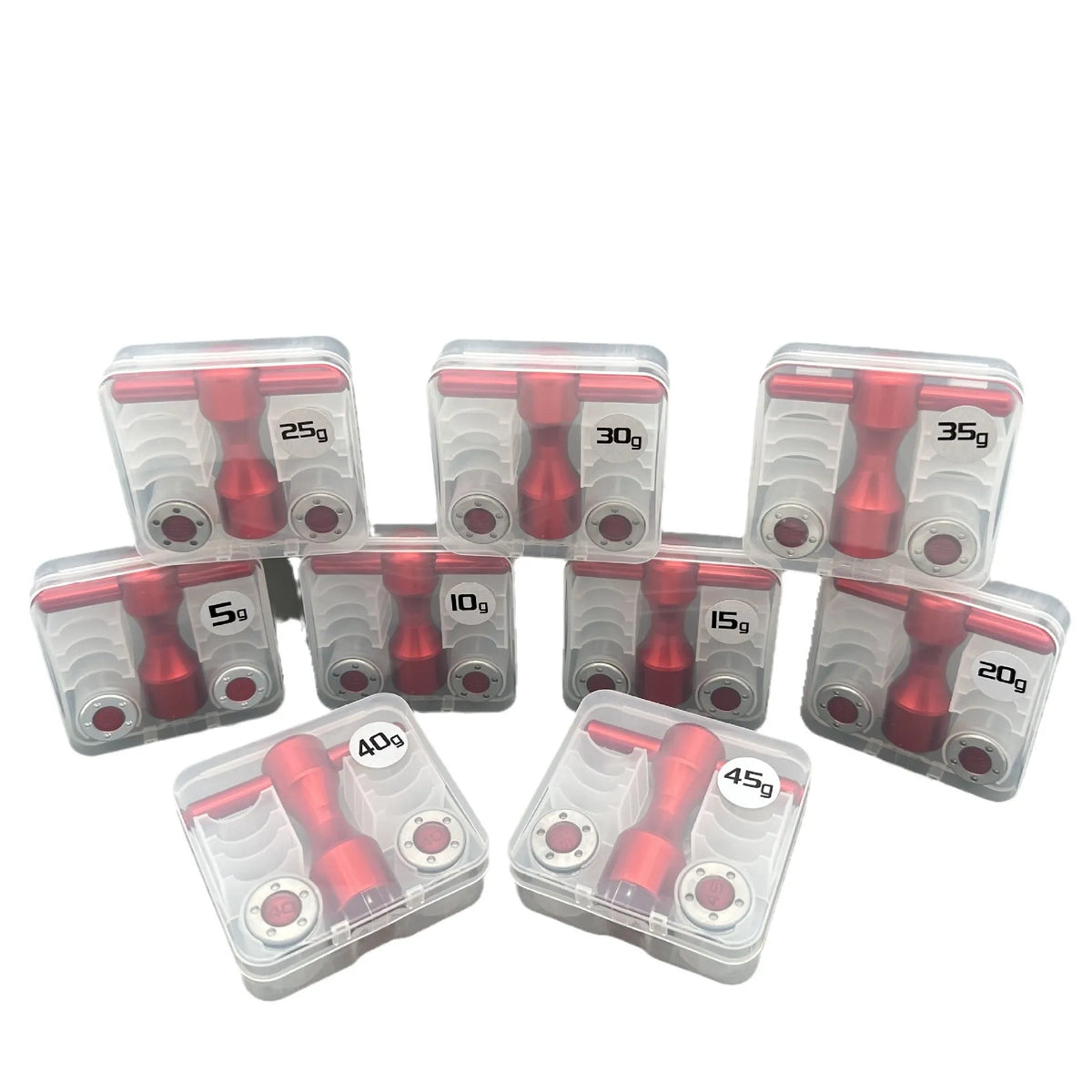 Big Tooth Red Putter Screw Set with tungsten steel screws and aluminium alloy wrench