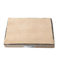 Brown removable sponge dog mat showing size and textured surface.