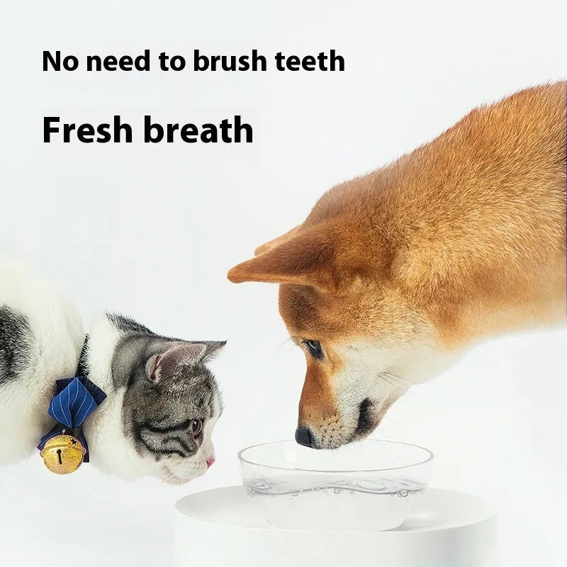 Pet mouthwash dental water additive 237ml mint bottle for dogs and cats