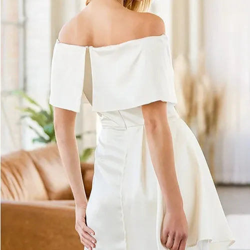 Women's off-shoulder strapless dress in matcha green with high waist and lace-up back detail