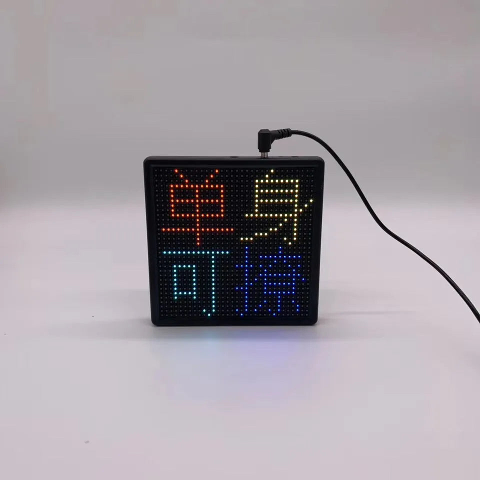 Bluetooth wireless LED car display screen with 32x32 pixels and aluminium frame