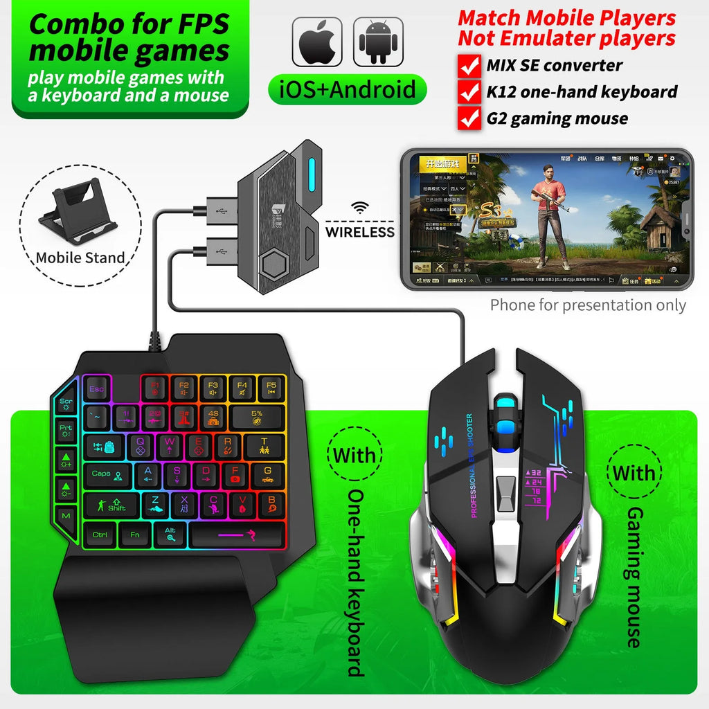 Gamwing Jiaying MIX SE Mix ELITE Mix Pro Chicken Throne keyboard and mouse converter for mobile games.