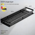 Aluminium two-tier bathroom storage rack with 30cm to 60cm width options and 50KG load
