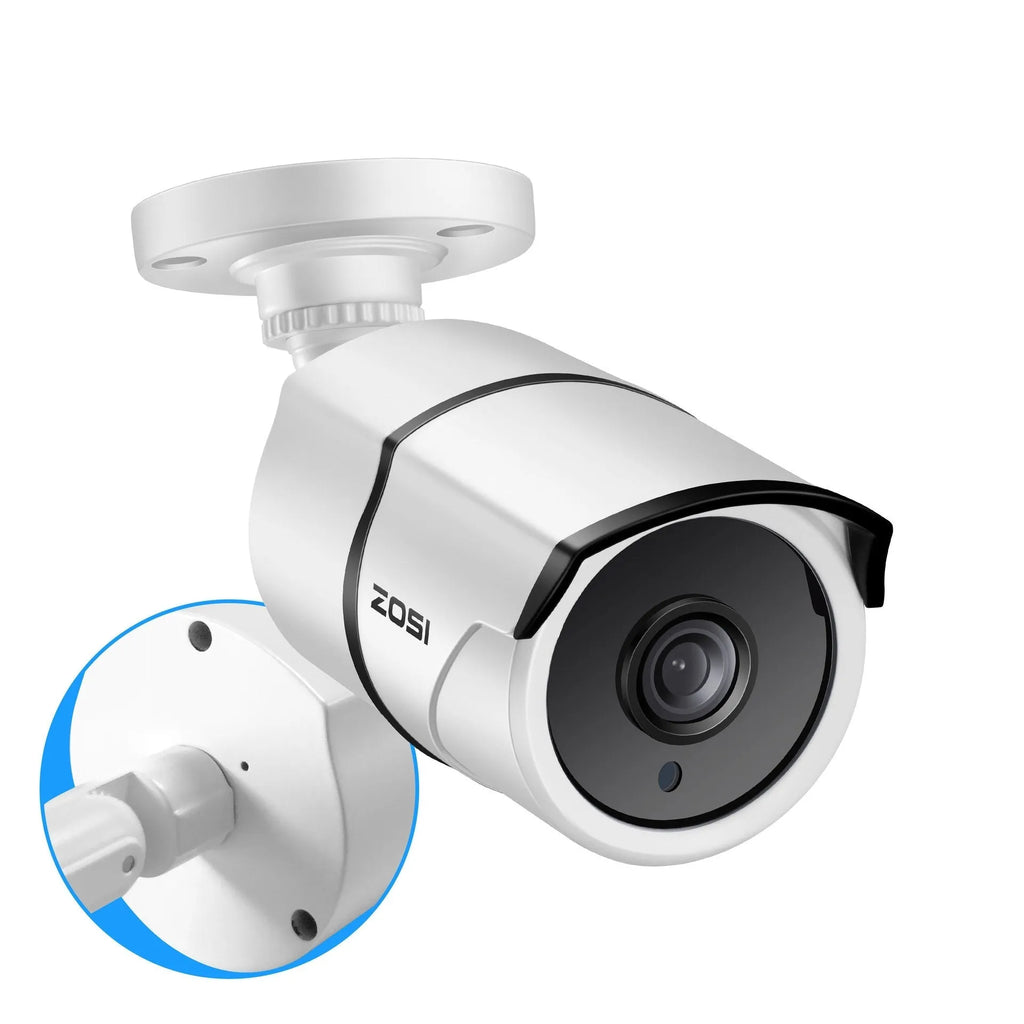 ZOSI 5MP HD POE security camera system with NVR unit and outdoor cameras