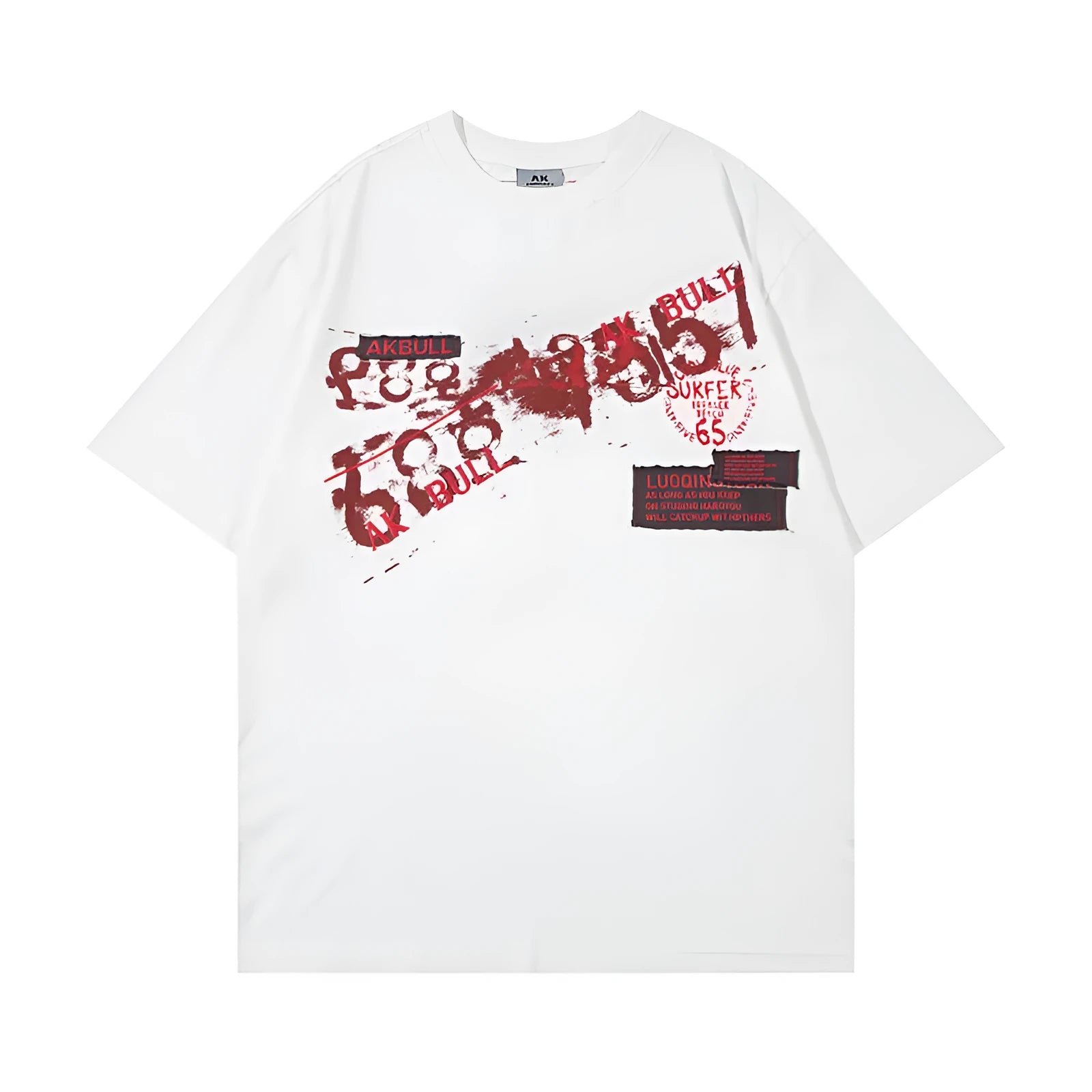 Letter affixed cloth embroidered printed short sleeve men's top in pure cotton black colour