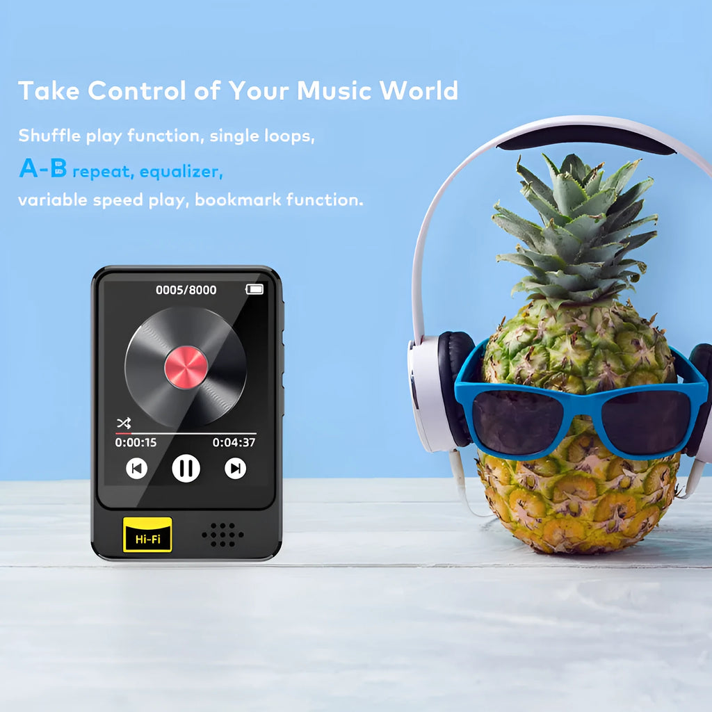 Black plastic e-book player with external speaker and 1.8 inch screen