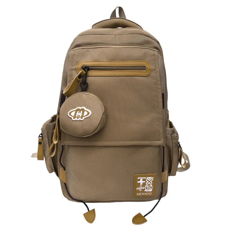 Waterproof nylon leisure travel backpack in multiple colours with 20-35L capacity and contrast stitching