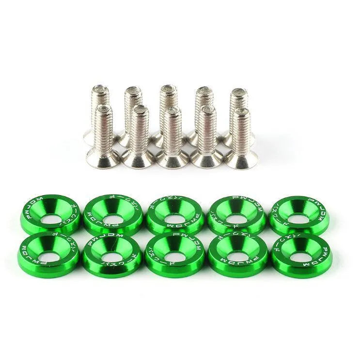 Car modification gasket screw washer kit showing 10 pieces in selected colour option