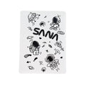 Flat transparent frosted TPU iPad case with pen slot, compatible with multiple iPad models, in White