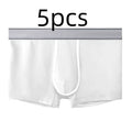 Men's ice silk ultra thin transparent sports underwear in black, white, sapphire blue, medium green, smalt, and gray