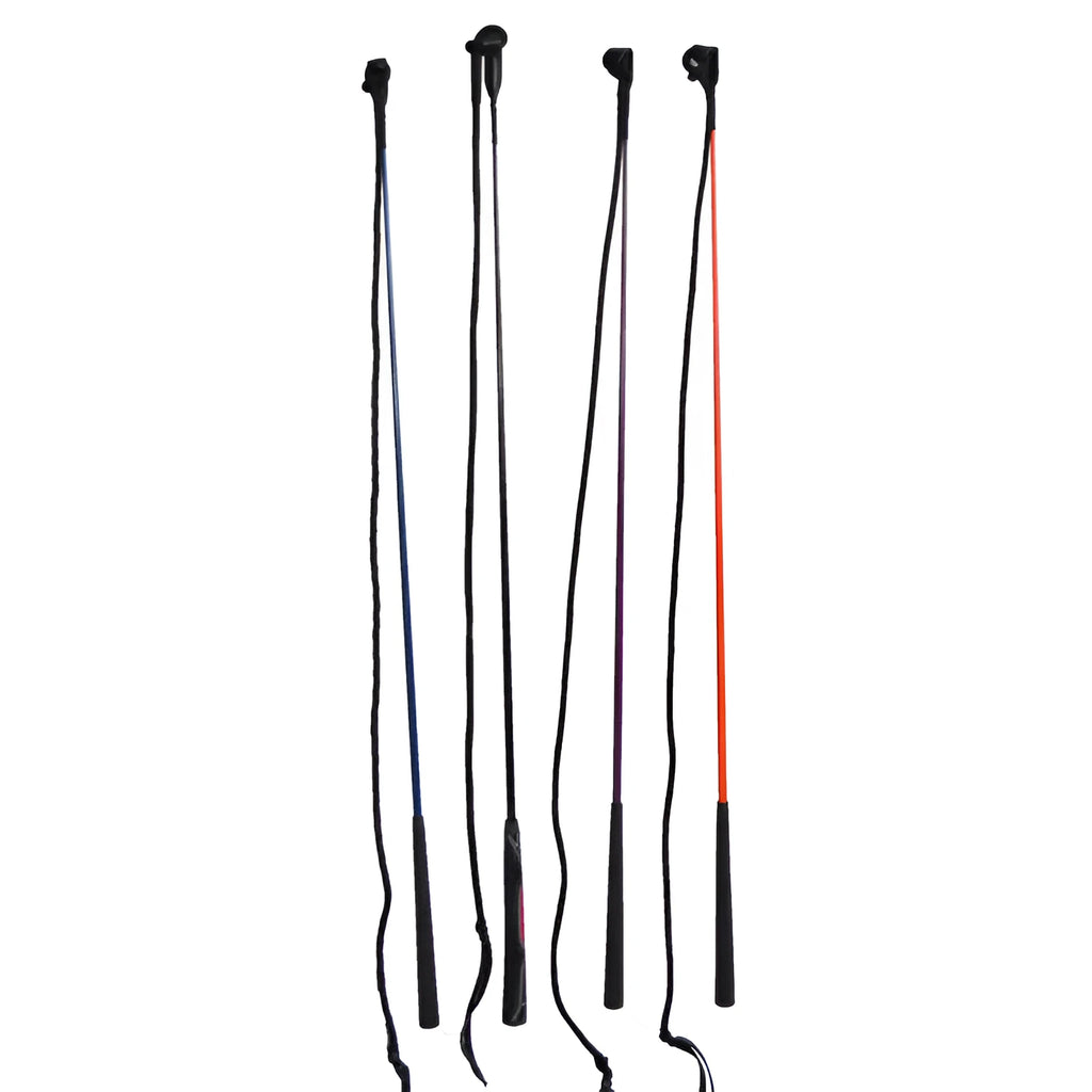 Advanced training whip made from nylon and fibreglass for horse training in dressage jumping and lunging