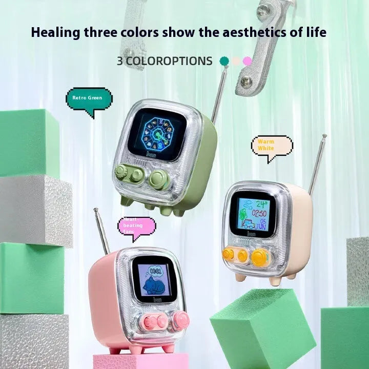 Wireless Bluetooth audio desktop decoration metal speaker in green, pink, and white