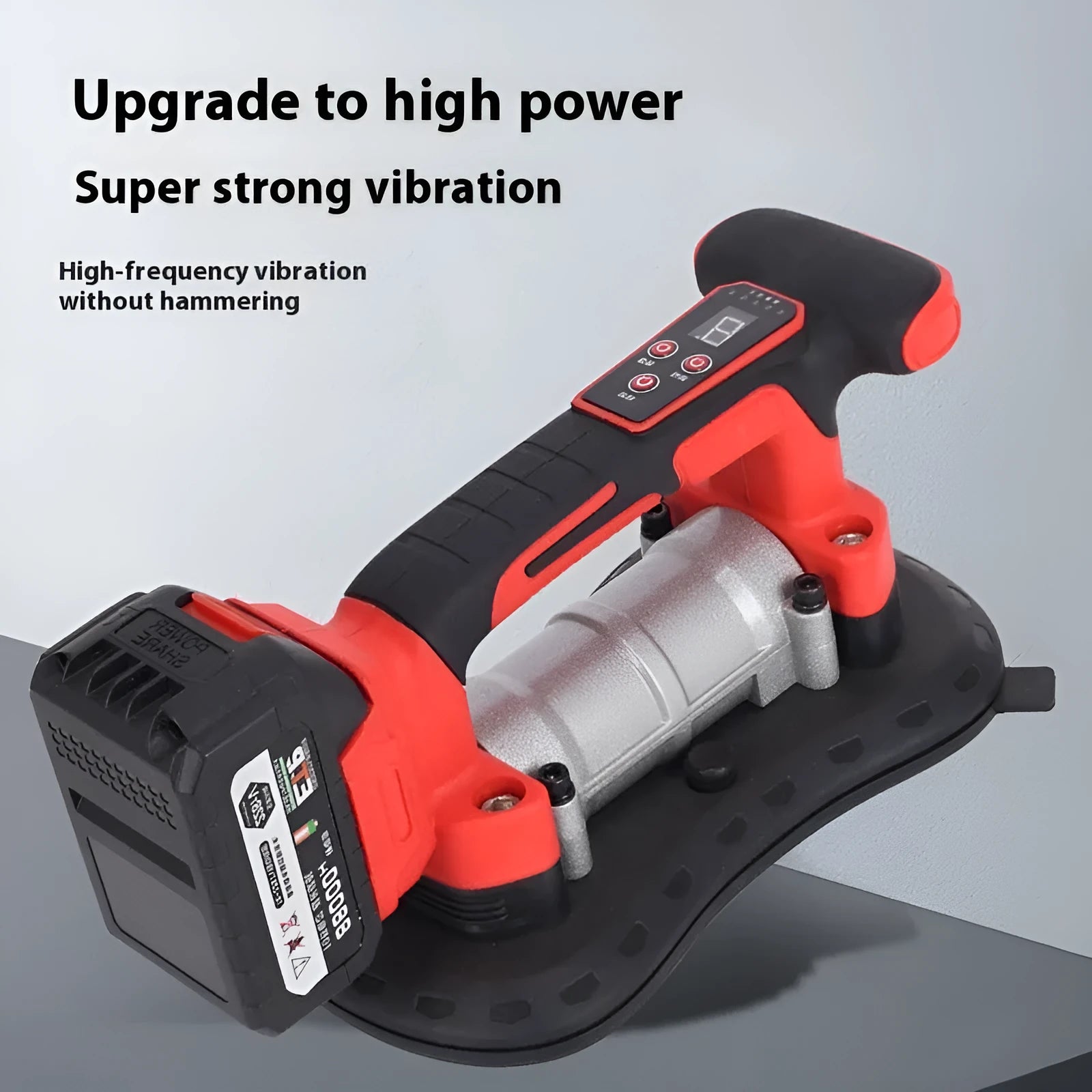 21V battery-powered automatic tile laying machine with charger and batteries for ceramic tiles.
