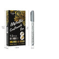 14cm metal paint pen with gold or silver ink for marking metal surfaces
