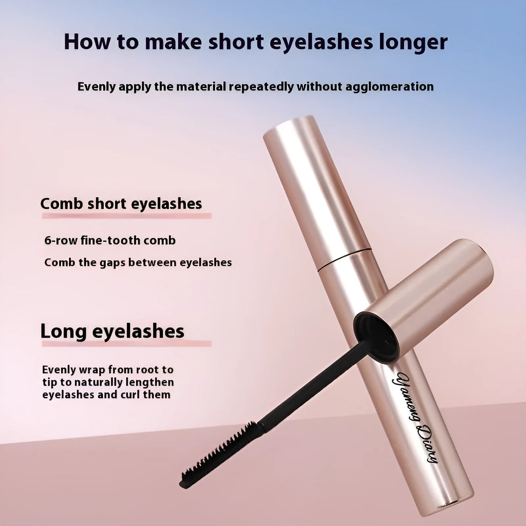 Long Curling Long-Lasting Setting Mascara tube in black or brown shade on a white background.