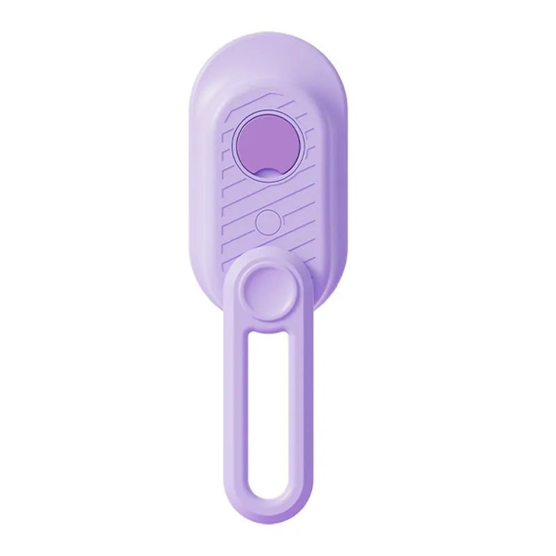Porcelain White 3-in-1 Electric Steam Pet Brush with silicone bristles and USB charging port