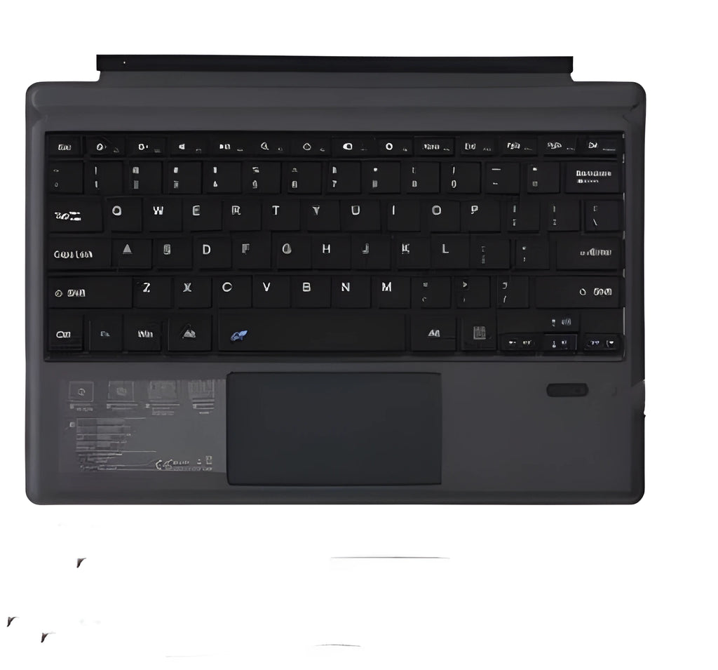 Black acrylic wireless Bluetooth keyboard for Microsoft Surface Pro 3-7 and Go2 models