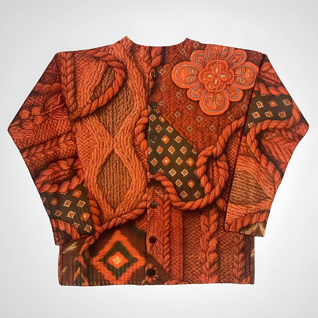 Custom digital printed polyester long-sleeve top with personal picture, sizes S to 5XL