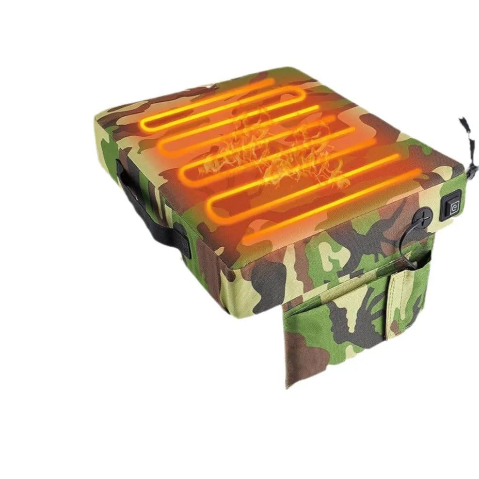 Camouflage heating cushion made of Oxford cloth for outdoor stadium seating, size 40x32x7cm