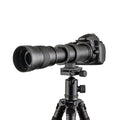 420-800mm manual zoom camera lens adapter with 67mm filter thread shown extended