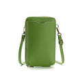 Lychee pattern PU leather small crossbody phone bag in six colours 19x11.5x4cm