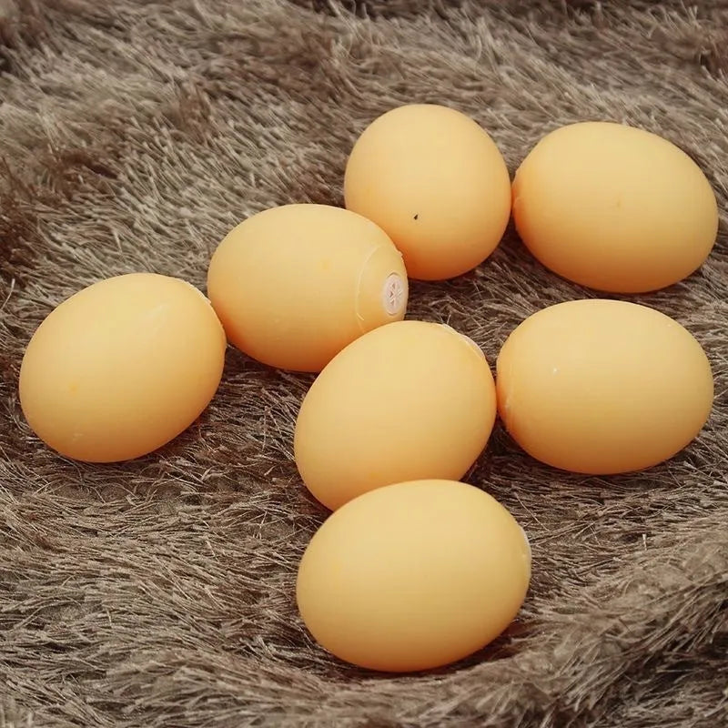 Egg-shaped dog toy with sound effects for chewing and dental care