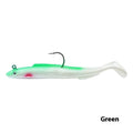 Soft rubber T-tail fish jig hook lure in 15cm length with multiple colour options