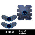 Eight-piece abdominal muscle waist reduction body sculpting massage patch set showing multiple colour options