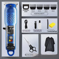 Transparent plastic electric hair clipper with USB charging brushed motor in black red blue