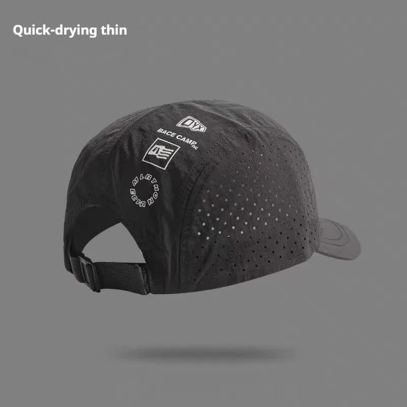 Men's adjustable mesh baseball cap in dome crown style with breathable fabric for summer sports