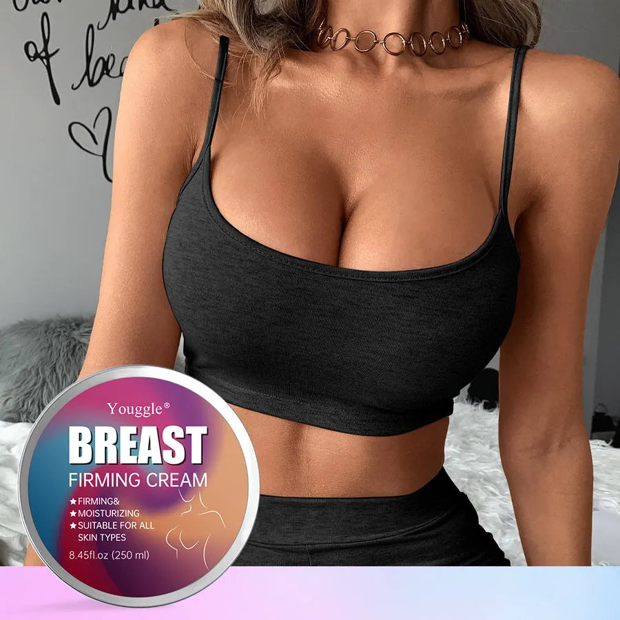 Natural organic ginseng breast enhancement cream in a 100g jar for skin firming and massage