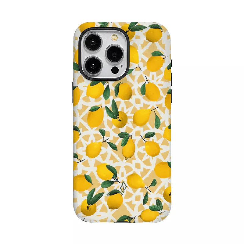 Printed silicone phone case for iPhone with Pink Lip Print design, showing back and edges.