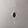 Mori style hollow out pendant necklace with electroplated alloy cross chain adjustable 41-50cm unisex