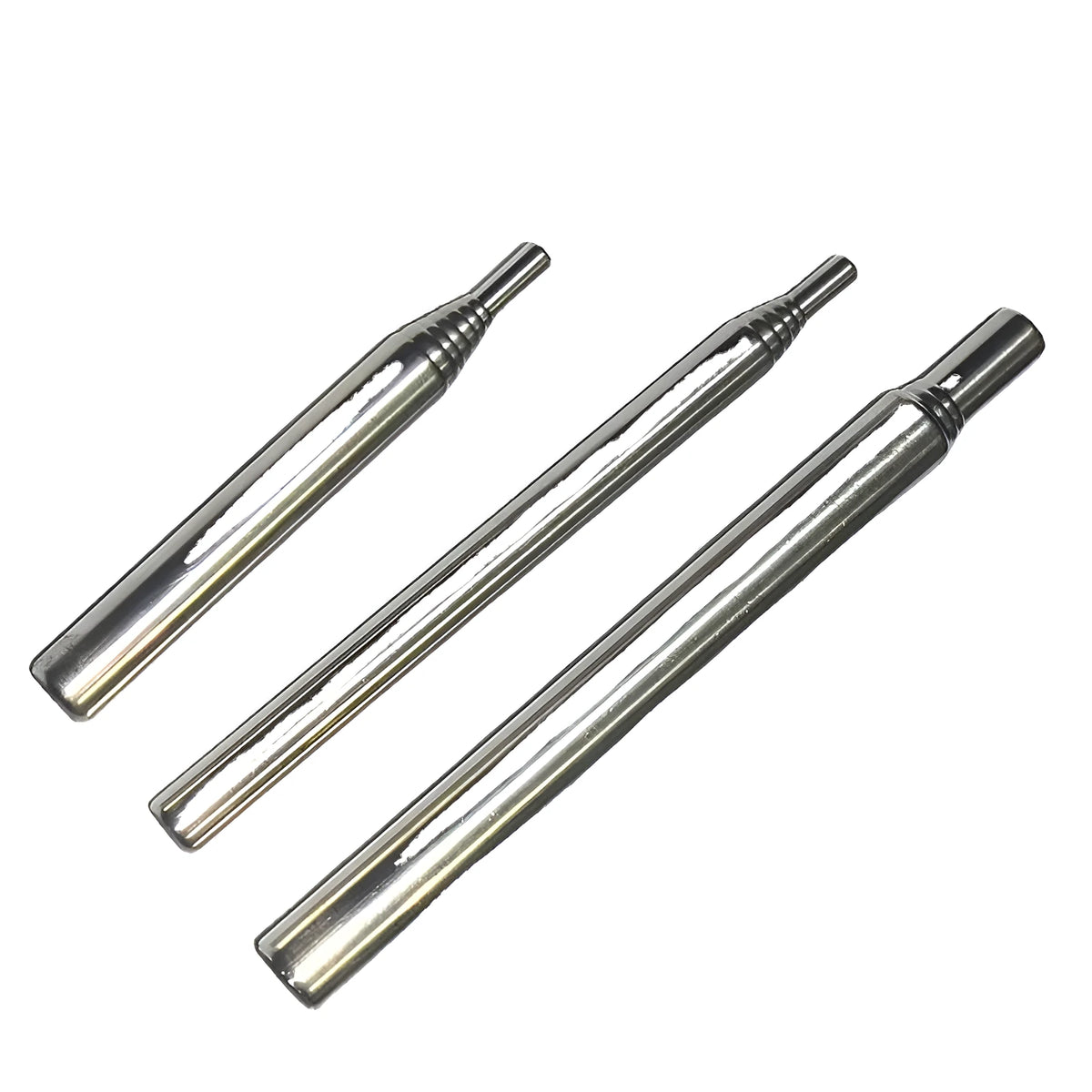 Stainless steel outdoor fire blowing stick for camping and picnics, available in large, medium and small sizes