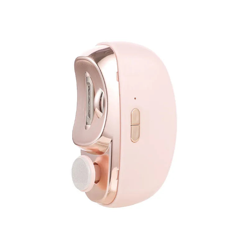 Home electric nail sharpener fully automatic with light in plastic, 85x68x33mm, available in white pink purple