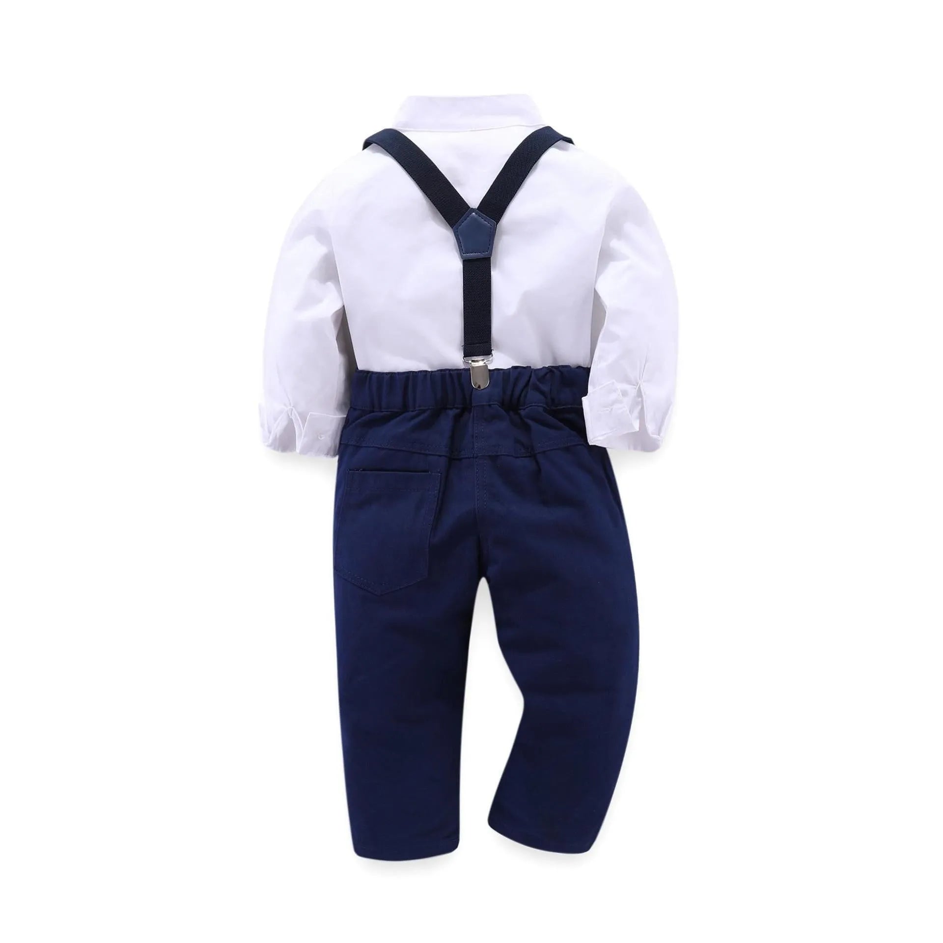 Blue boys' suit with jacket and trousers in regenerated cellulose fibre fabric for formal occasions