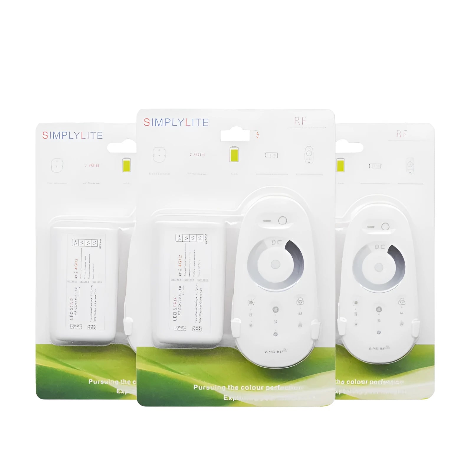 LED remote control touch controller set with 2.4G single way package, plastic shell controller and touch remote