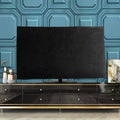 Velvet fabric TV cover in pink, shown draped over a flatscreen television.