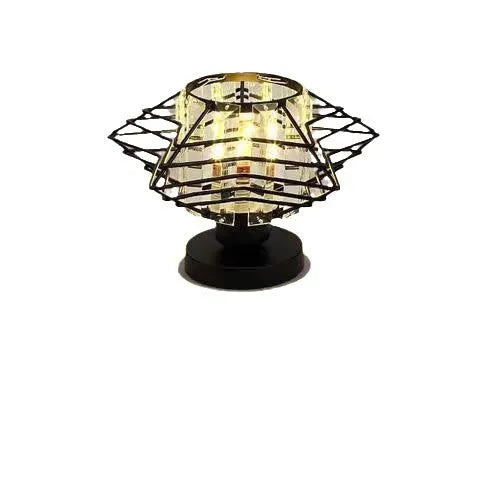 European modern crystal ceiling lamp in black and gold finishes for living room and bedroom