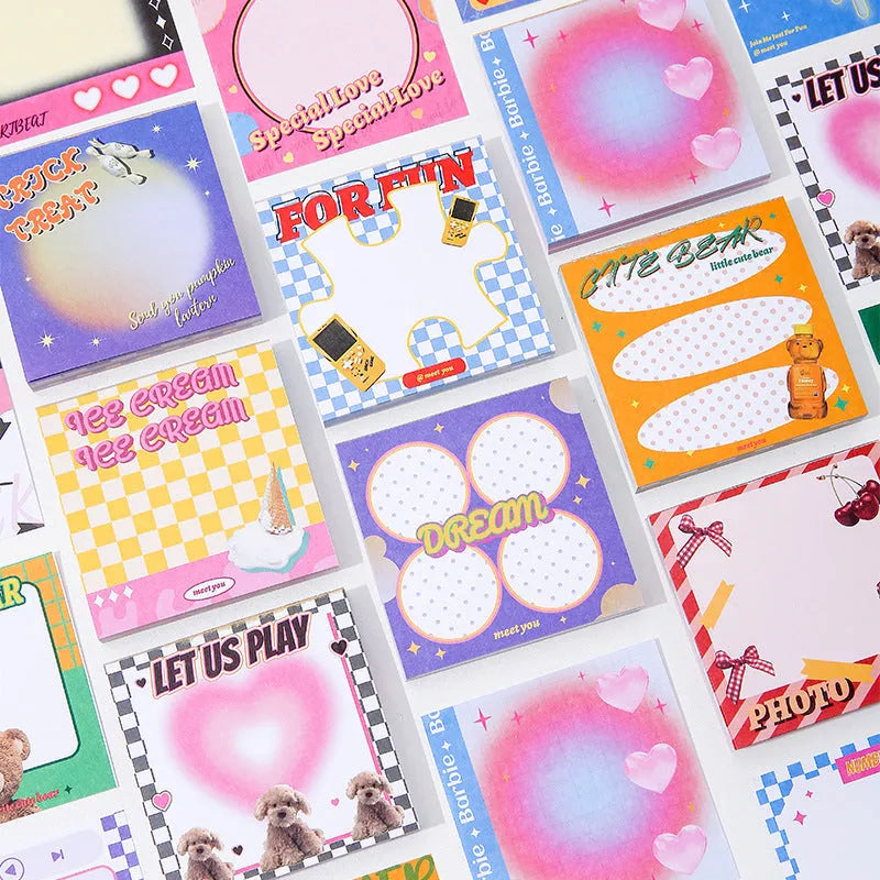 Time Series Korean note paper pad with 90 sheets, rectangle shape, and colourful cover options