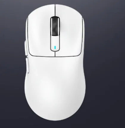 Three-mode rechargeable mouse for laptops showing Black, White, Lavender, Red, and Orange colour options