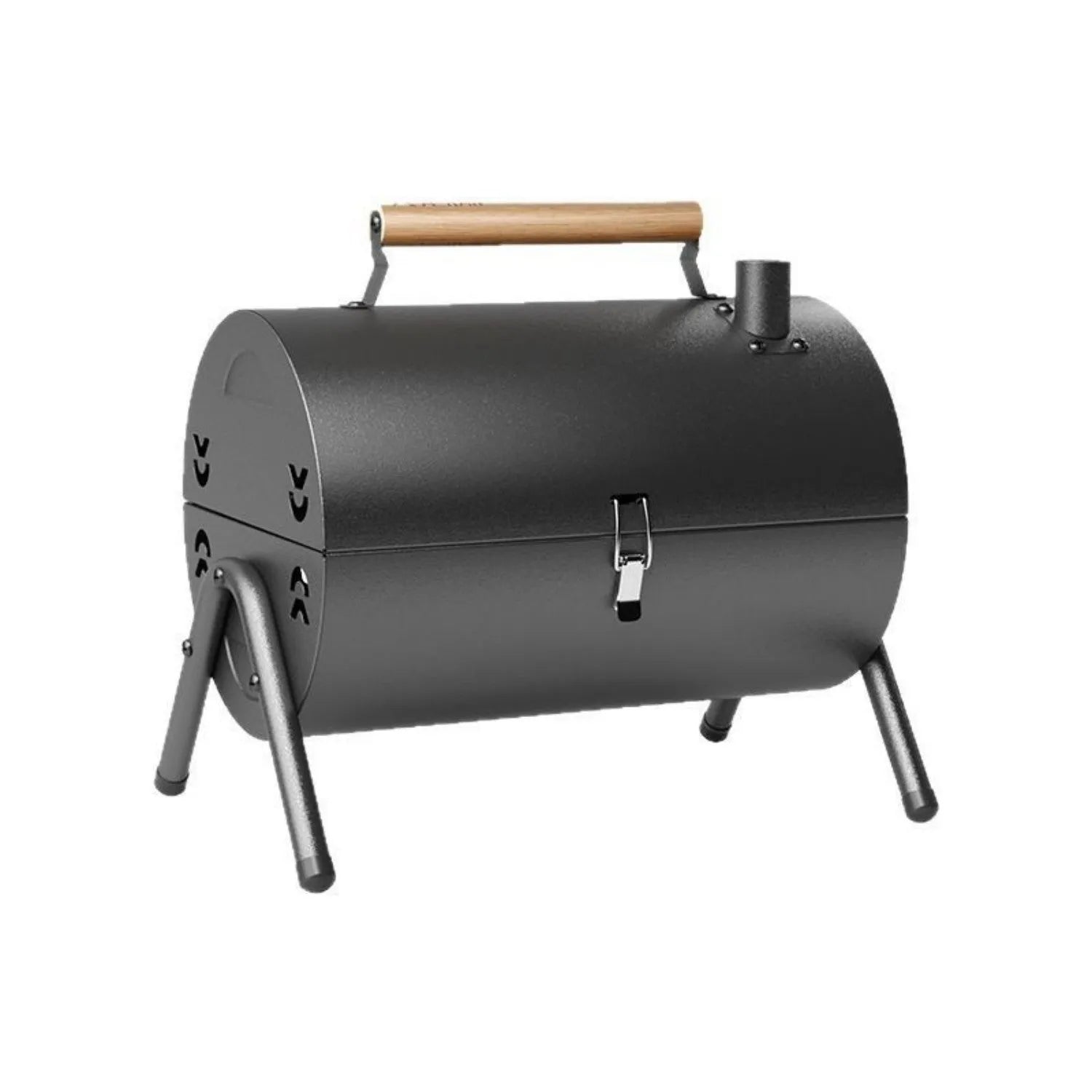 White round chimney oven style portable grill for frying and baking outdoors.